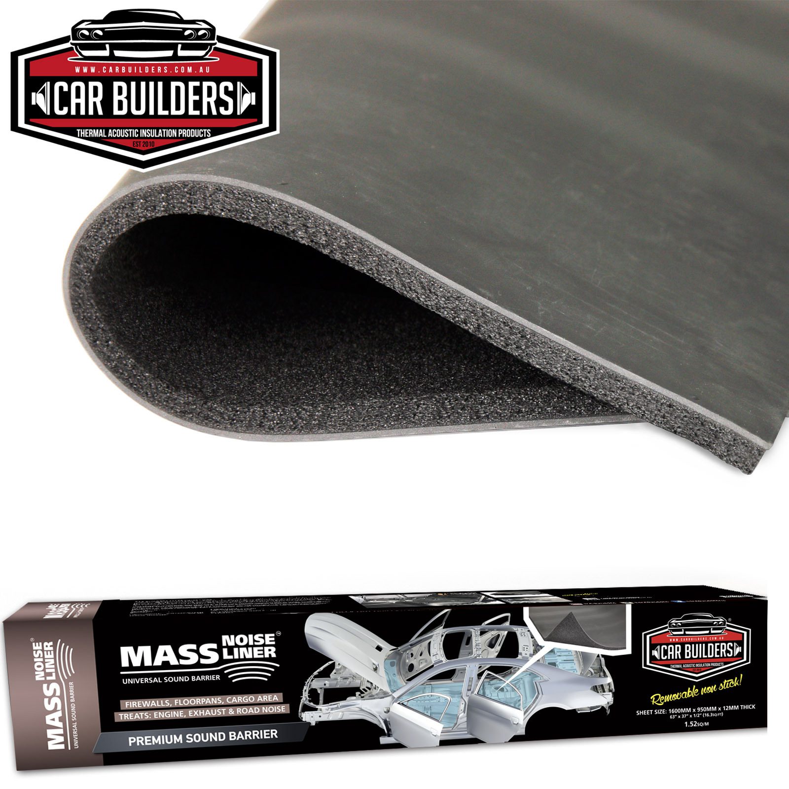 Mass Noise Liner x 1sheet 1 Sheet @ 1600mm x 480mm