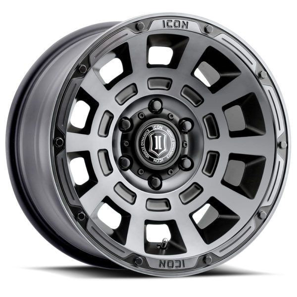 TUNDRA (17×8.50) 4 THRUST SMOKED SATIN BLACK TINT 5×150 +25 Offset