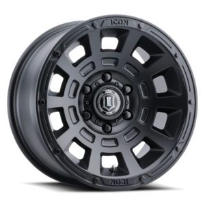 Tundra (17×8.50) 4 THRUST SATIN BLACK SIX SPEED 5×150 +25 Offset