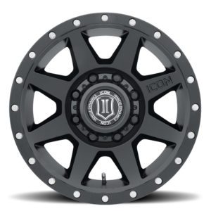 SILVERADO/SUBURBAN/SIERRA 2500HD (17×8.50) 4 x SATIN BLACK REBOUND HD 8×6.5 +13 OFFSET