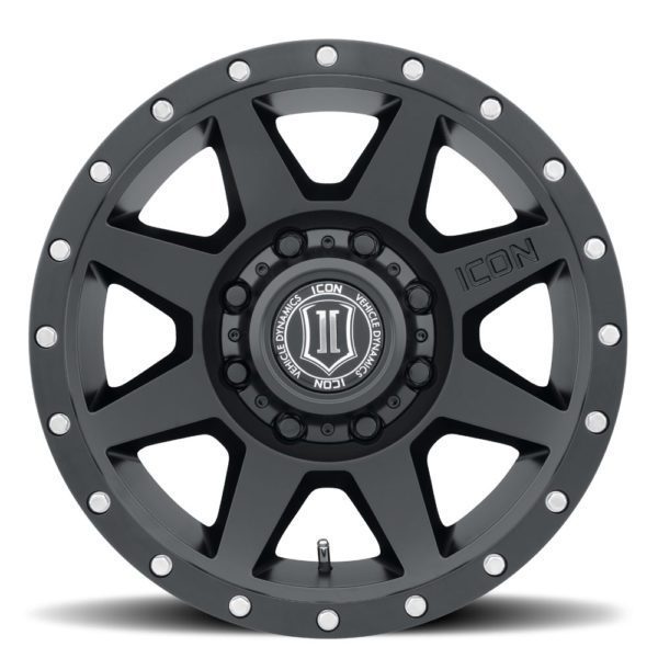 RAM 2500 (17×8.50) 4 x SATIN BLACK REBOUND HD 8×6.5 +13 OFFSET
