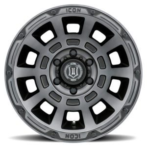 TUNDRA (17×8.50) 4 THRUST SMOKED SATIN BLACK TINT 5×150 +25 Offset