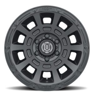 Tundra (17×8.50) 4 THRUST SATIN BLACK SIX SPEED 5×150 +25 Offset