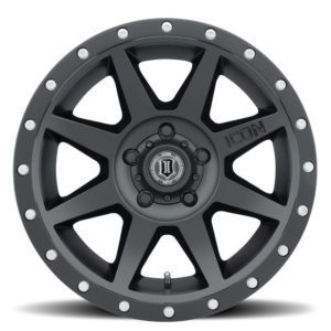 LC100/LC200/LX470/LX570 (17×8.50) 4 x REBOUND SATIN BLACK SIX SPEED 5×150 +25 Offset