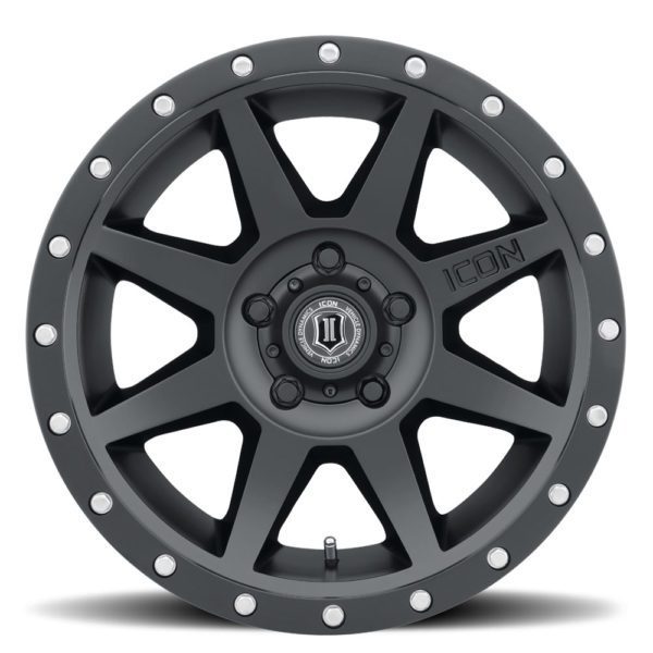LC100/LC200/LX470/LX570 (17×8.50) 4 x REBOUND SATIN BLACK SIX SPEED 5×150 +25 Offset