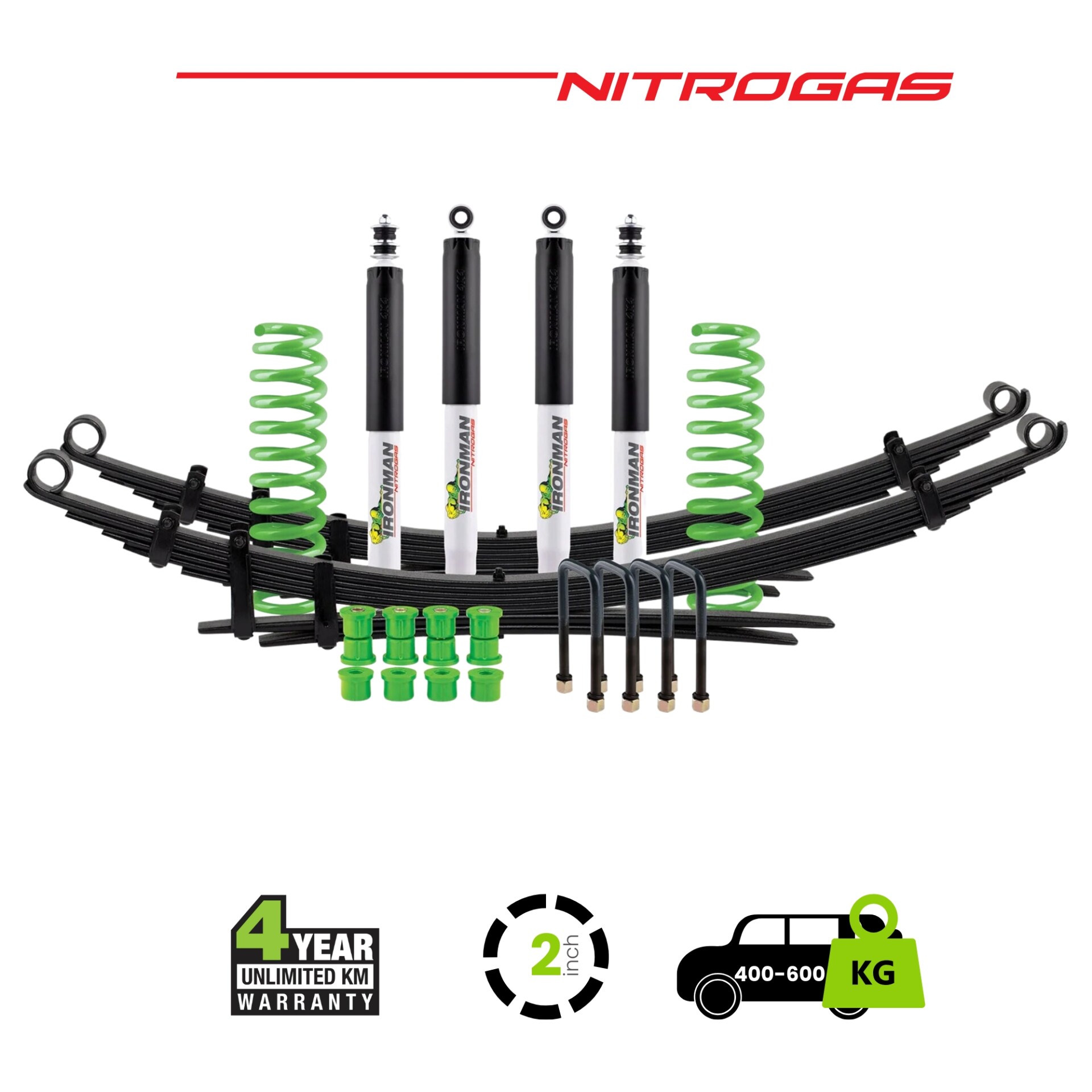 LC78 Nitrogas Suspension Kit 2 Inch Lift 400-600