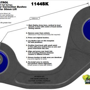 Y61 POLYURETHANE CASTER CORRECTION – 2° OFFSET