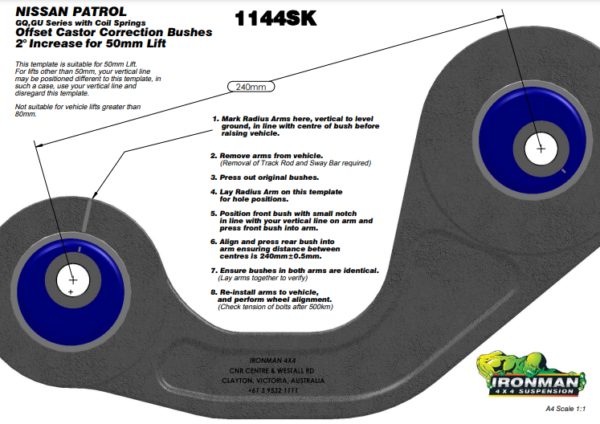 LC79 RUBBER CASTER CORRECTION – 2° OFFSET
