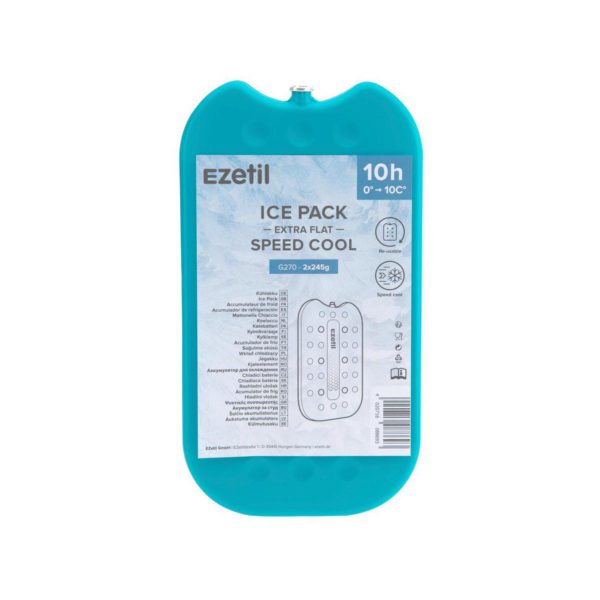 Ice Pack Extra Flat Speed Cool (Pack of 2, 245 g, Blue)