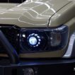 LC70/LC71/LC76/LC78/LC79 Black LED Headlights Coloured Halo + Demon Eyes Clear Lens - Image 6