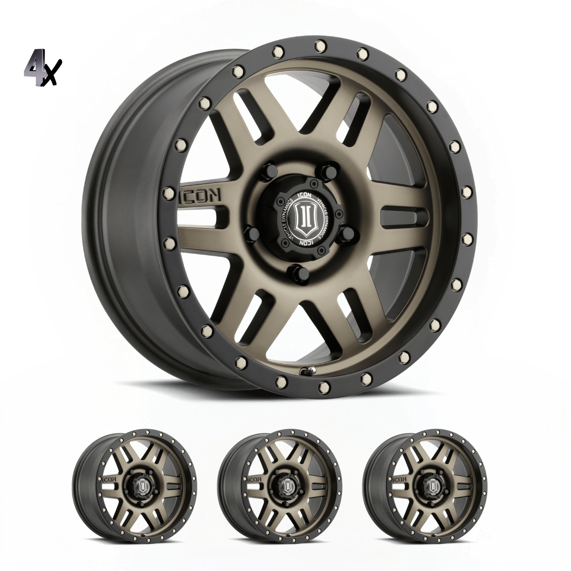 TUNDRA (17×8.50) 4 x BRONZE SIX SPEED 5×150 +25 Offset