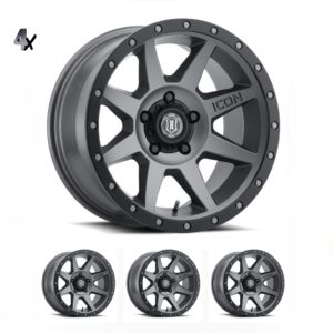 LC100/LC200/LX470/LX570 (17×8.50) 4 x REBOUND TITANIUM SIX SPEED 5×150 +25 Offset
