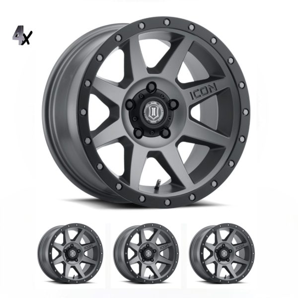 LC100/LC200/LX470/LX570 (17×8.50) 4 x REBOUND TITANIUM SIX SPEED 5×150 +25 Offset