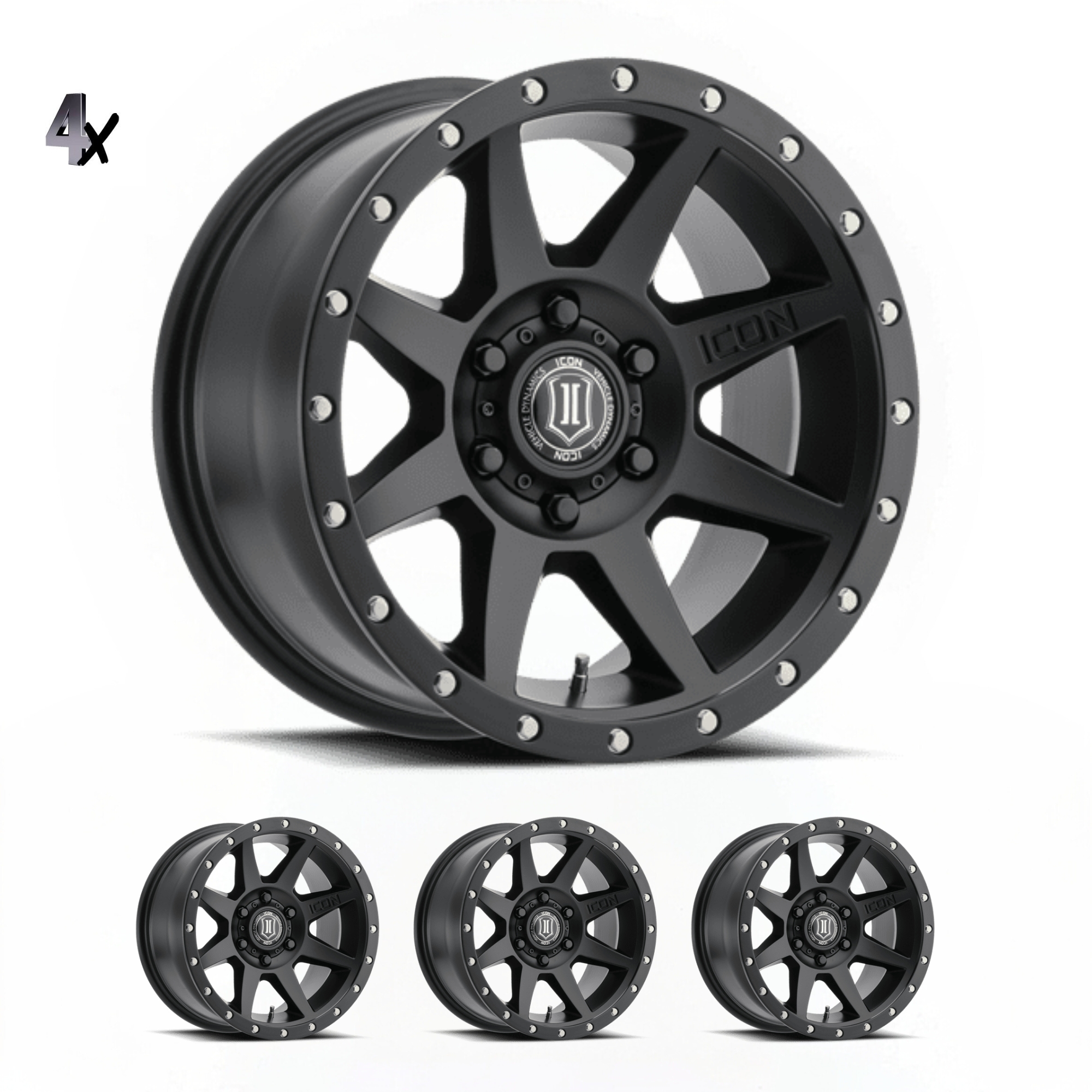 F-150/RAPTOR/EXPEDITION (17×8.50) 4 x REBOUND SATIN BLACK 6×135