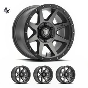 LC200 (17×8.5) 4x RECON PRO SATIN BLACK 5×150 +25 OFFSET