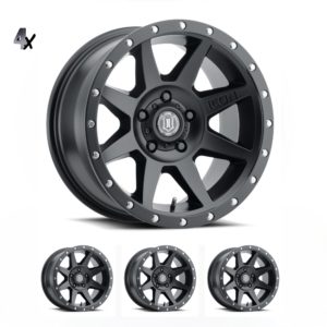 RAM 1500 (17×8.50) 4 x REBOUND SATIN BLACK 5×5.5 (0 OFFSET)