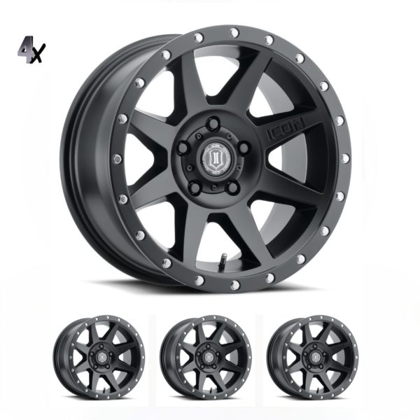 RAM 1500 (17×8.50) 4 x REBOUND SATIN BLACK 5×5.5 (0 OFFSET)