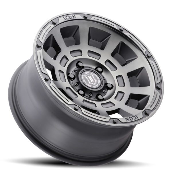 TUNDRA (17×8.50) 4 THRUST SMOKED SATIN BLACK TINT 5×150 +25 Offset
