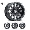 BRONCO (17x8.50) 4x COMPRESSION TITANIUM 6x5.5" (0 OFFSET)