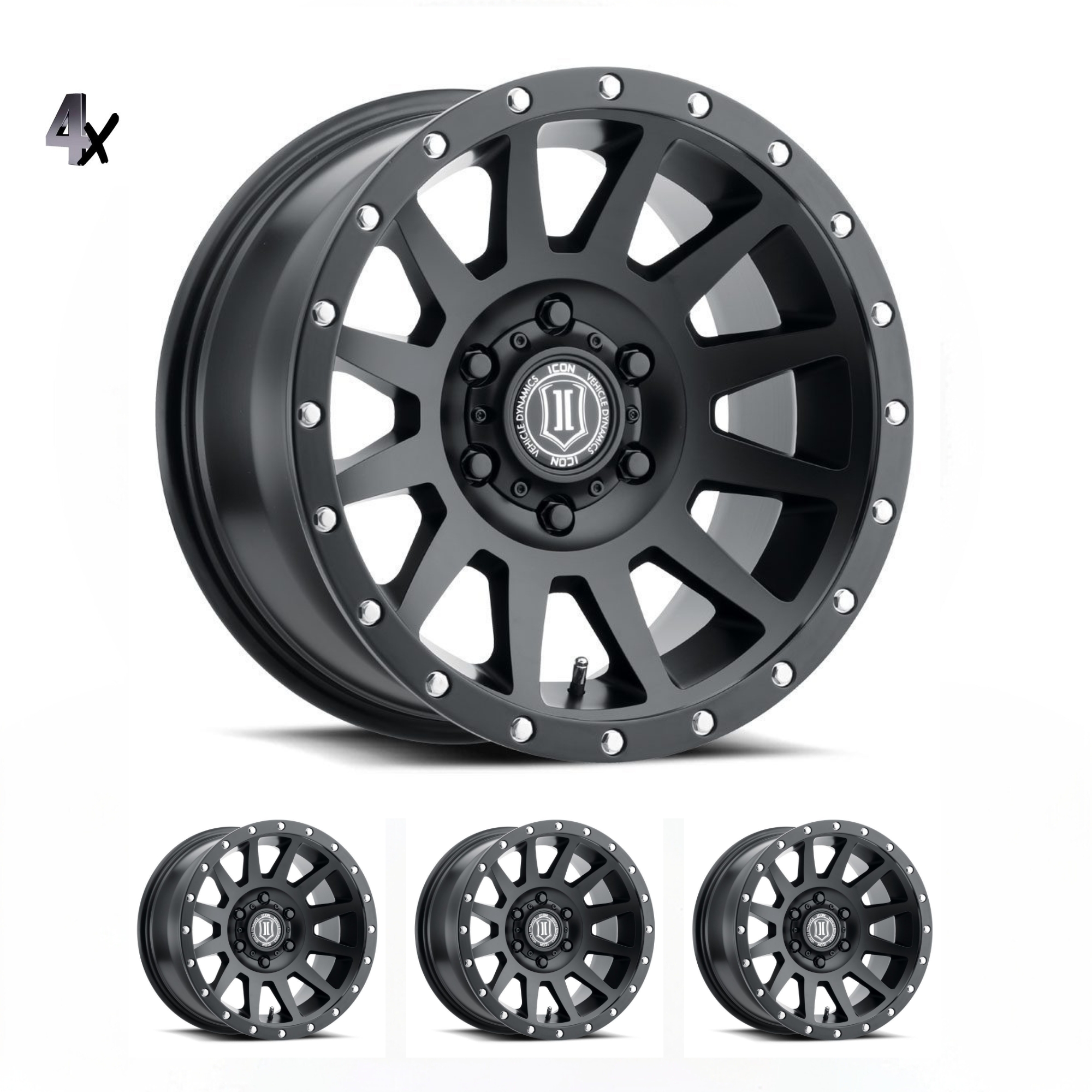 (17×8.50) 4x COMPRESSION TITANIUM 6×5.5″ (0 OFFSET)
