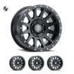 BRONCO (17x8.50) 4x COMPRESSION SATIN BLACK 6x5.5" (0 OFFSET)