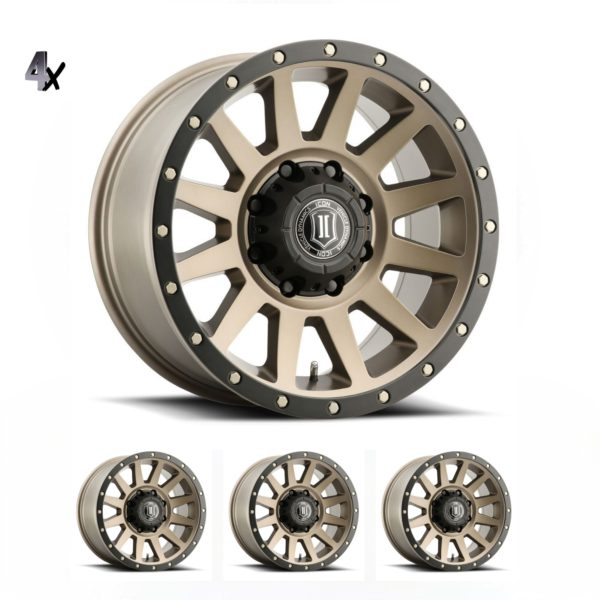 SILVERADO/SUBURBAN/SIERRA 2500HD (18×9) 4 x COMPRESSION BRONZE 8×180 +12 OFFSET
