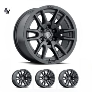F-150/RAPTOR/EXPEDITION (17×8.50) 4 x VECTOR6 SATIN BLACK 6×135