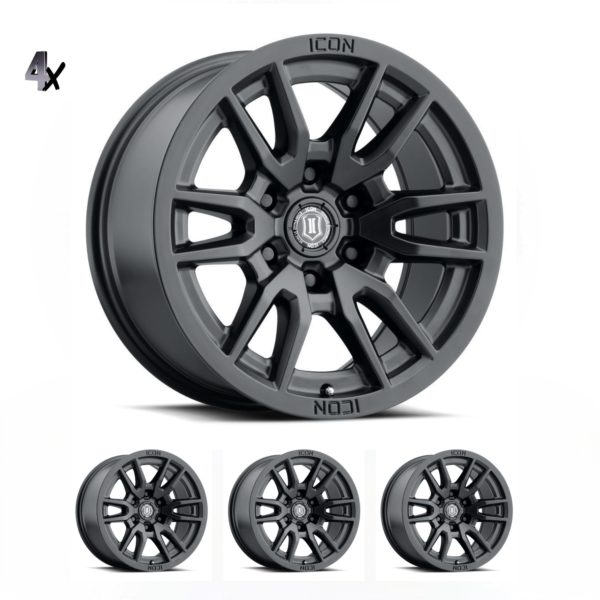 F-150/RAPTOR/EXPEDITION (17×8.50) 4 x VECTOR6 SATIN BLACK 6×135