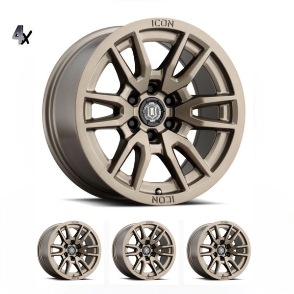 (17×8.50) 4x VECTOR6 BRONZE 6×5.5″ (0 OFFSET)