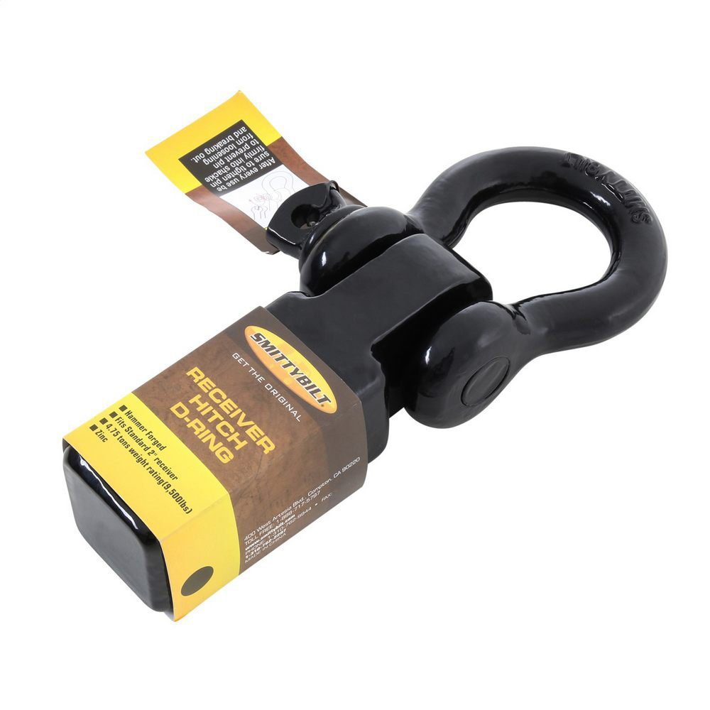 2-inch Receiver Mounted D-Ring Shackle (Black)