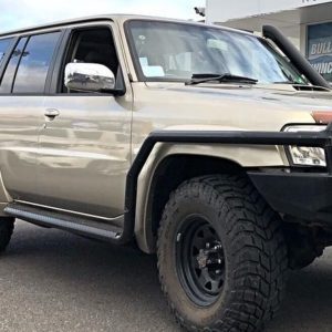 y61 PATROL GU 2005+ STEEL SIDE STEPS & RAILS