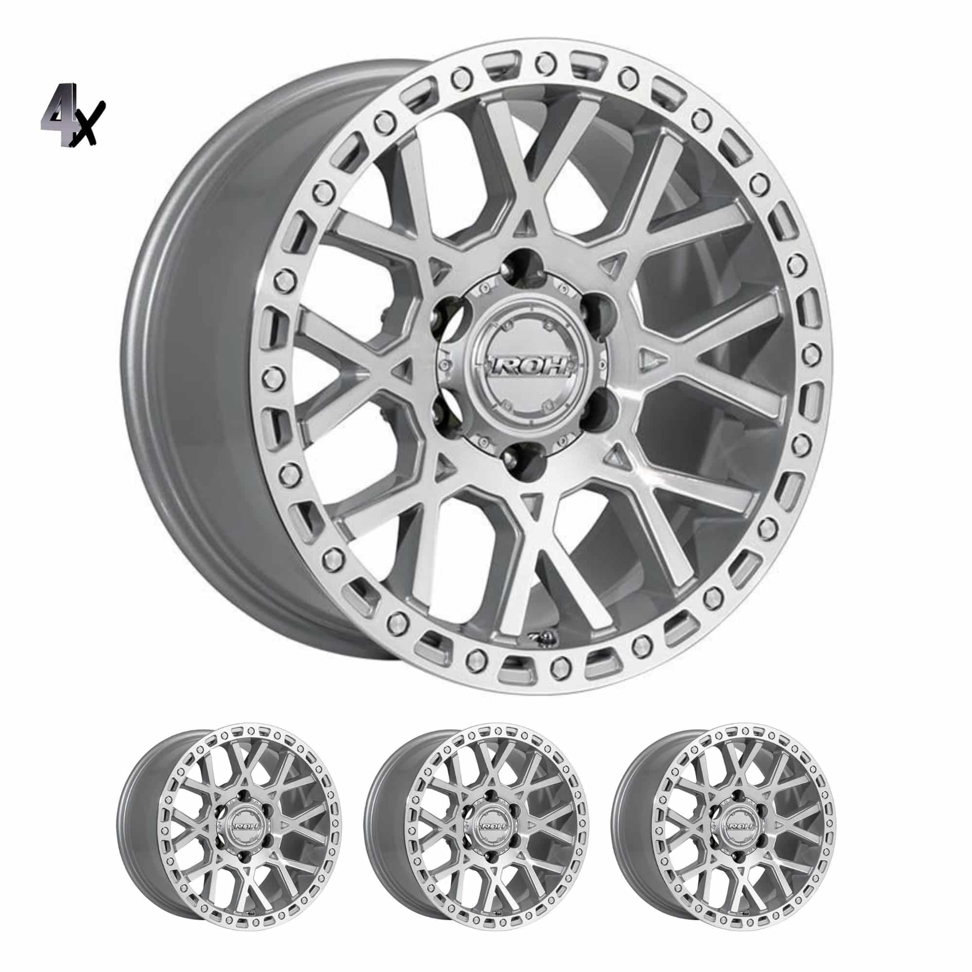 SILVERADO / SIERRA 1500 (17X9) 4x FULL MACHINED CRAWLER WHEELS (6/139) +12 OFFSET