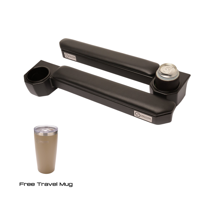 LC 70 Armrest Black Full set (driver + passenger side)