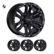 Prado 250 (18X9) 4x MATT BLACK VAPOUR WHEELS (6/139) +30 OFFSET