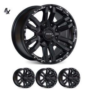 LC200 (17X9) 4x MATT BLACK VAPOUR WHEELS (5/150)