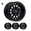 SILVERADO / SIERRA 1500 (17X9) 4x MATT BLACK ASSAULT WHEELS (6/139) +12 OFFSET