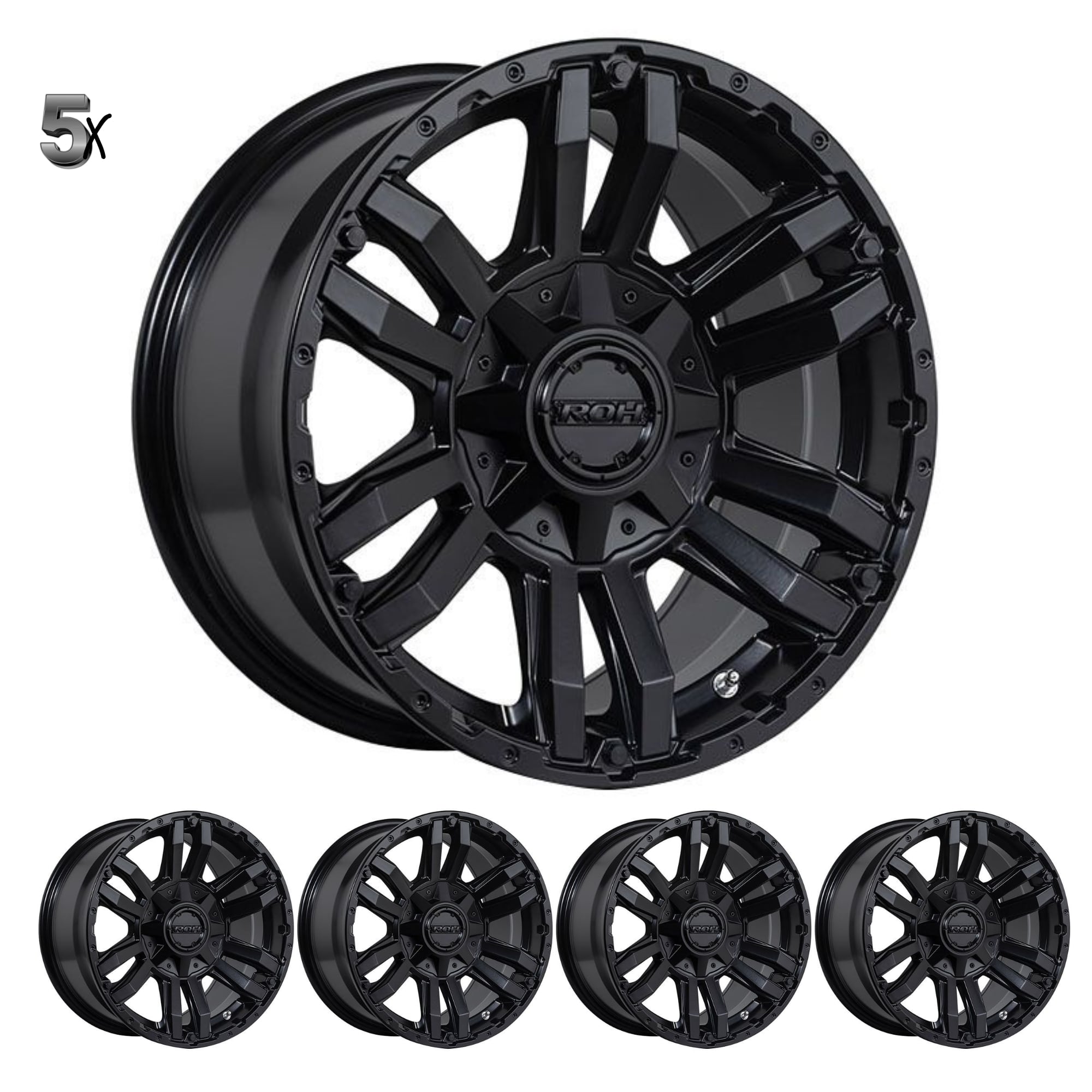 LC71/LC76/LC78/LC79 (16X8) 5x Vapour wheels Xtra black (5/150)