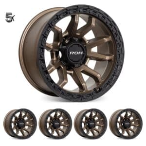 LC71/LC76/LC78/LC79 (17X9) RAID 5 MATT BLACK 5x ALLOY WHEELS (5/150) -12 / -59