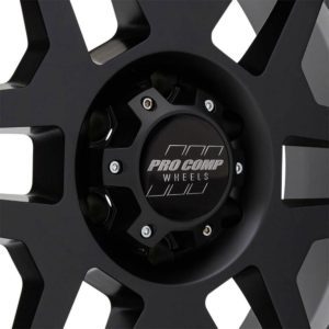 Pro Comp 41 Series Phaser, 17×9 Wheel with 6 on 5.5 Bolt Pattern – Satin Black with Stainless Steel Bolts