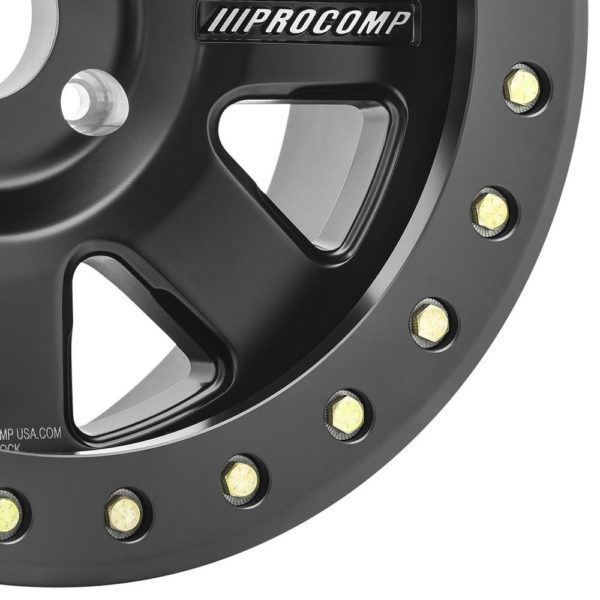 Pro Comp 75 Series Trilogy Race Beadlock Wheel, 17×9 with 5 on 150 Bolt Pattern – Satin Black