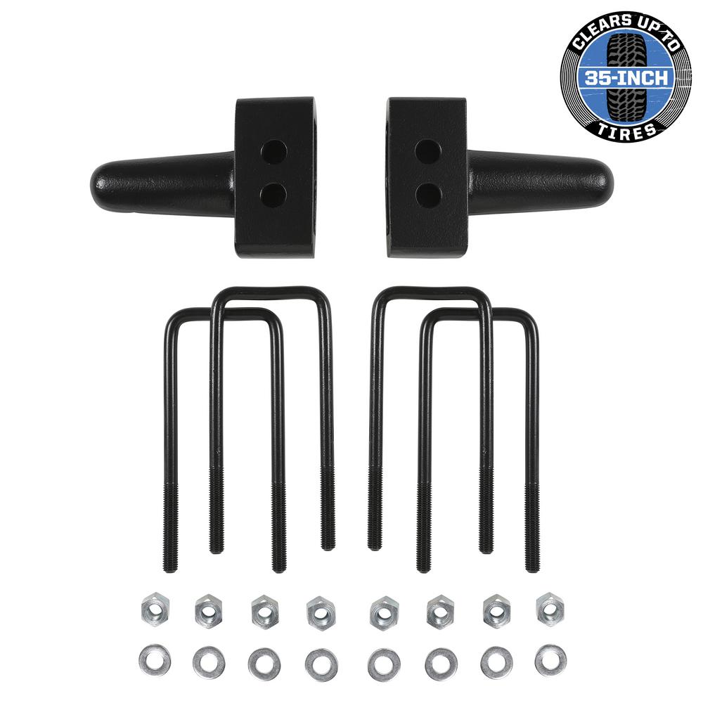 F150 2WD Pro Comp 1.5 Inch Rear Lift Block with U-Bolt Kit