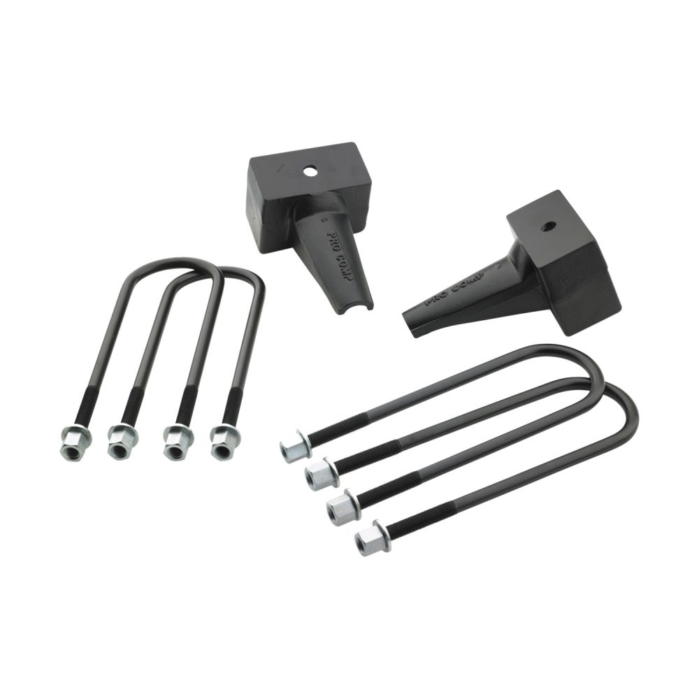 F250/F350 Pro Comp 4 Inch Rear Lift Block with U-Bolt Kit