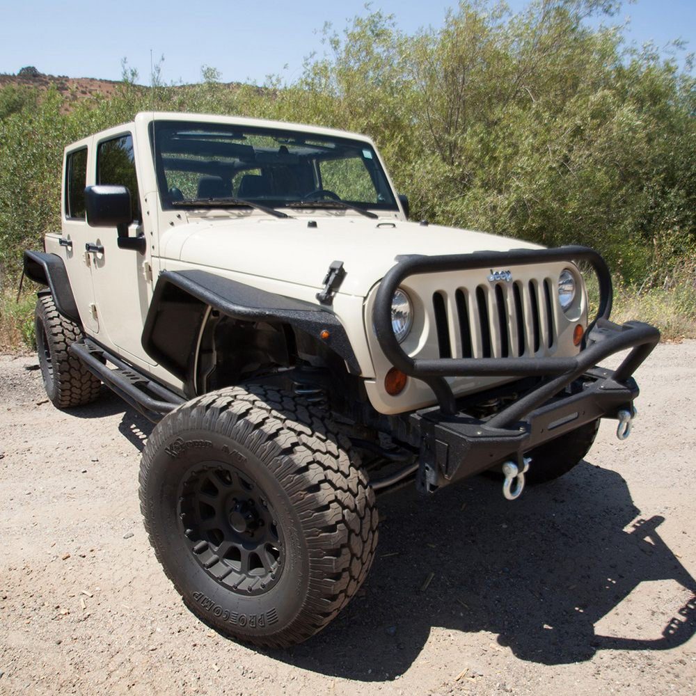 Jeep Wrangler JK 4 Dr Rock Crawler Side Armor (Black)