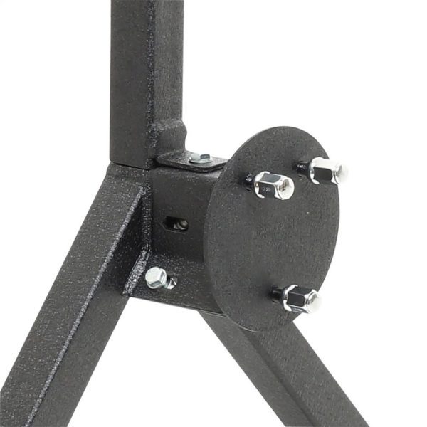CLASSIC ROCK CRAWLER REAR BUMPER AND TIRE CARRIER WITH RECEIVER HITCH (BLACK)