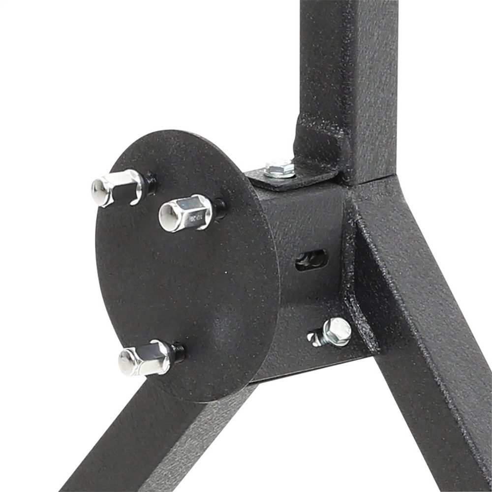 CLASSIC ROCK CRAWLER REAR BUMPER AND TIRE CARRIER WITH RECEIVER HITCH AND D-RING MOUNTS (BLACK)