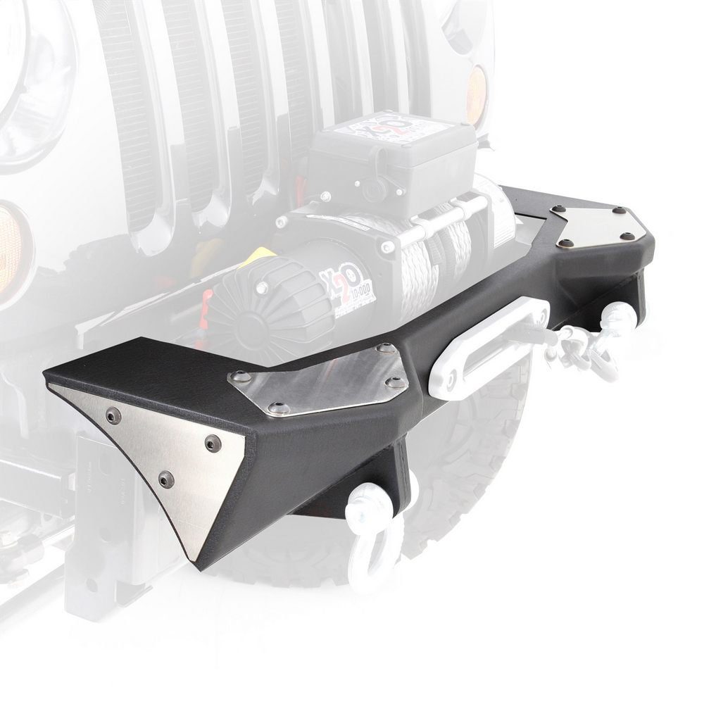 Jeep Wrangler JK 2 & 4 Dr XRC M.O.D. Modular Center Section with Winch Plate and D-ring Mounts (Black)