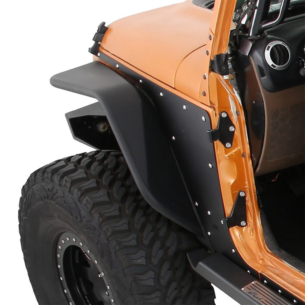 Jeep Wrangler JK, 2 & 4 Dr Flux Front Fender Flare Set (Paintable)