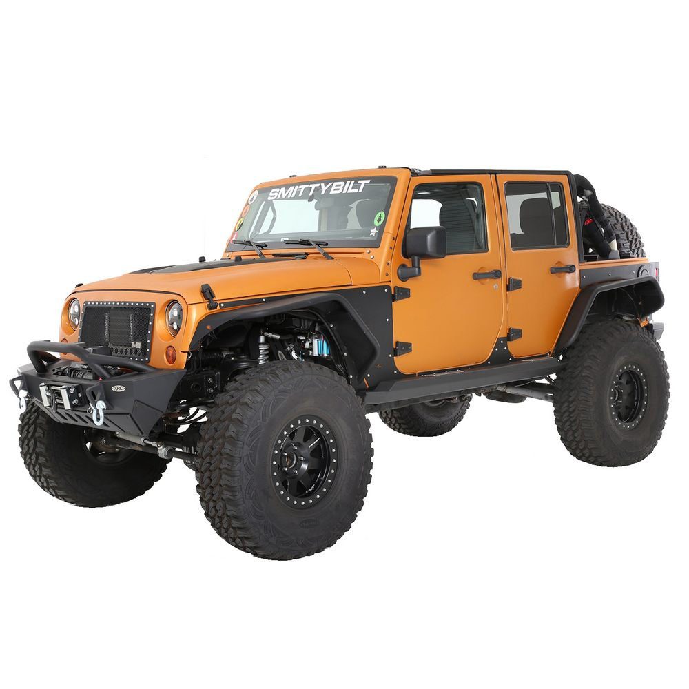 Jeep Wrangler JK 2 & 4 Dr XRC Flux Rear Fender Flare Set (Paintable)