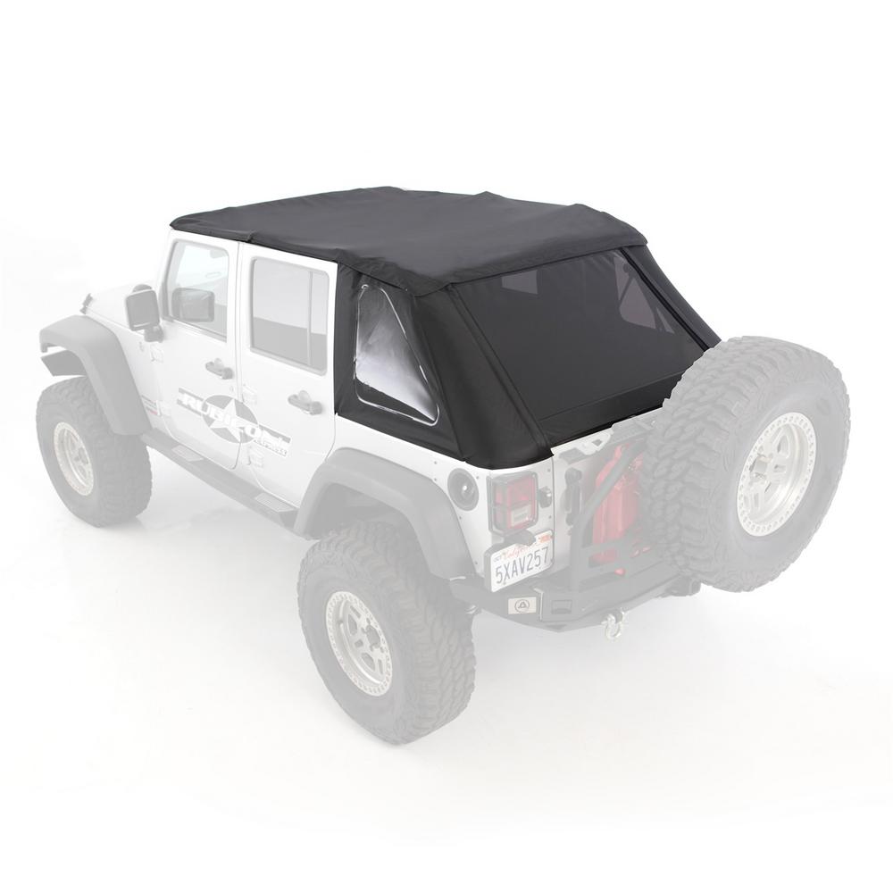 Jeep Wrangler JK, 2 Dr Bowless Combo Top with Tinted Windows and No Door Uppers (Black Diamond)