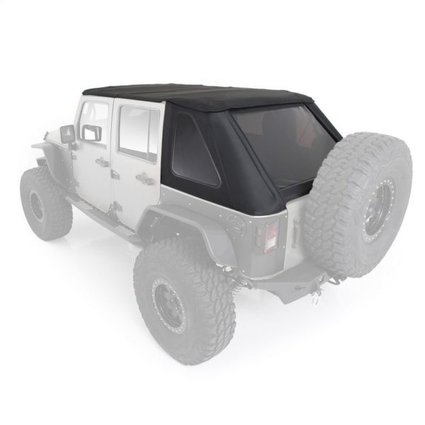 Jeep Wrangler JK 4 Dr Bowless Combo Top With Tinted Windows and No Door Uppers (Black Diamond)